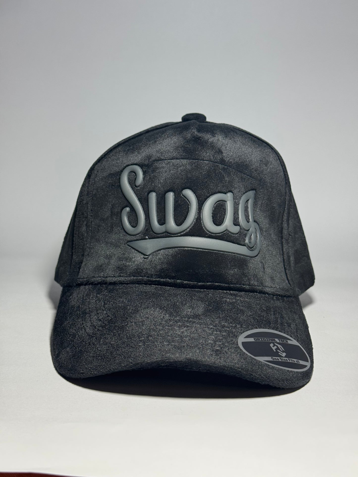 Full Velvet 'SWAG!' Baseball Cap-Brown
