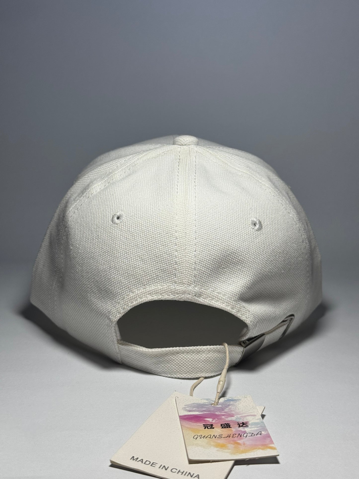 NY Style Baseball Cap with Gold Logo-White