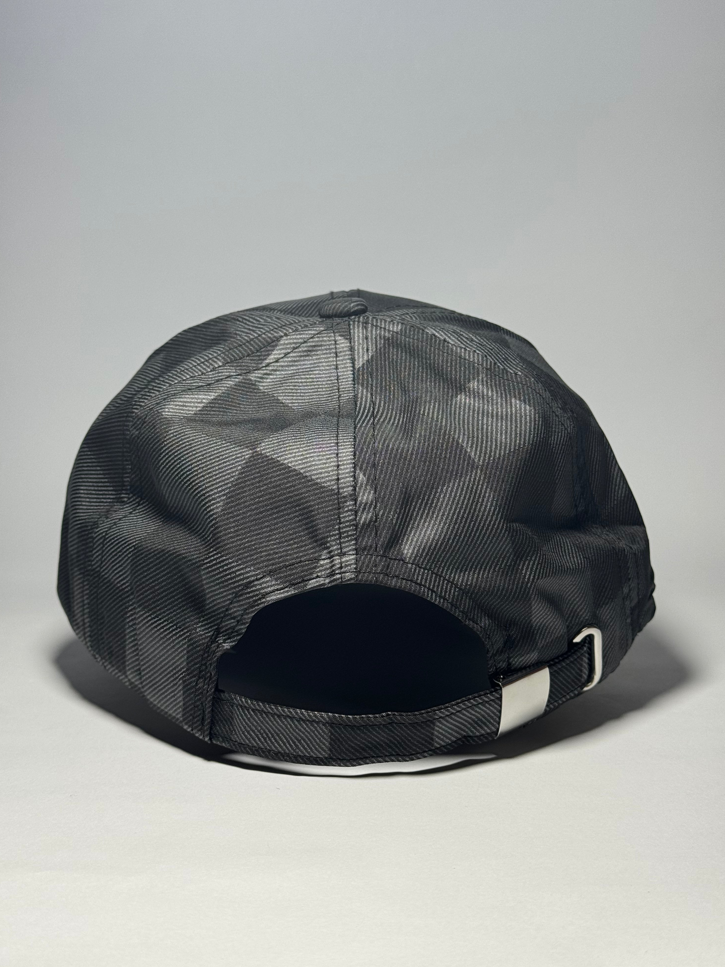 Premium Checkered Pattern Baseball Cap-Black