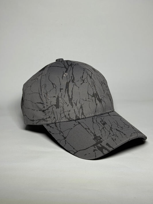 Charcoal Dynamic Abstract Splatter Art Baseball Cap