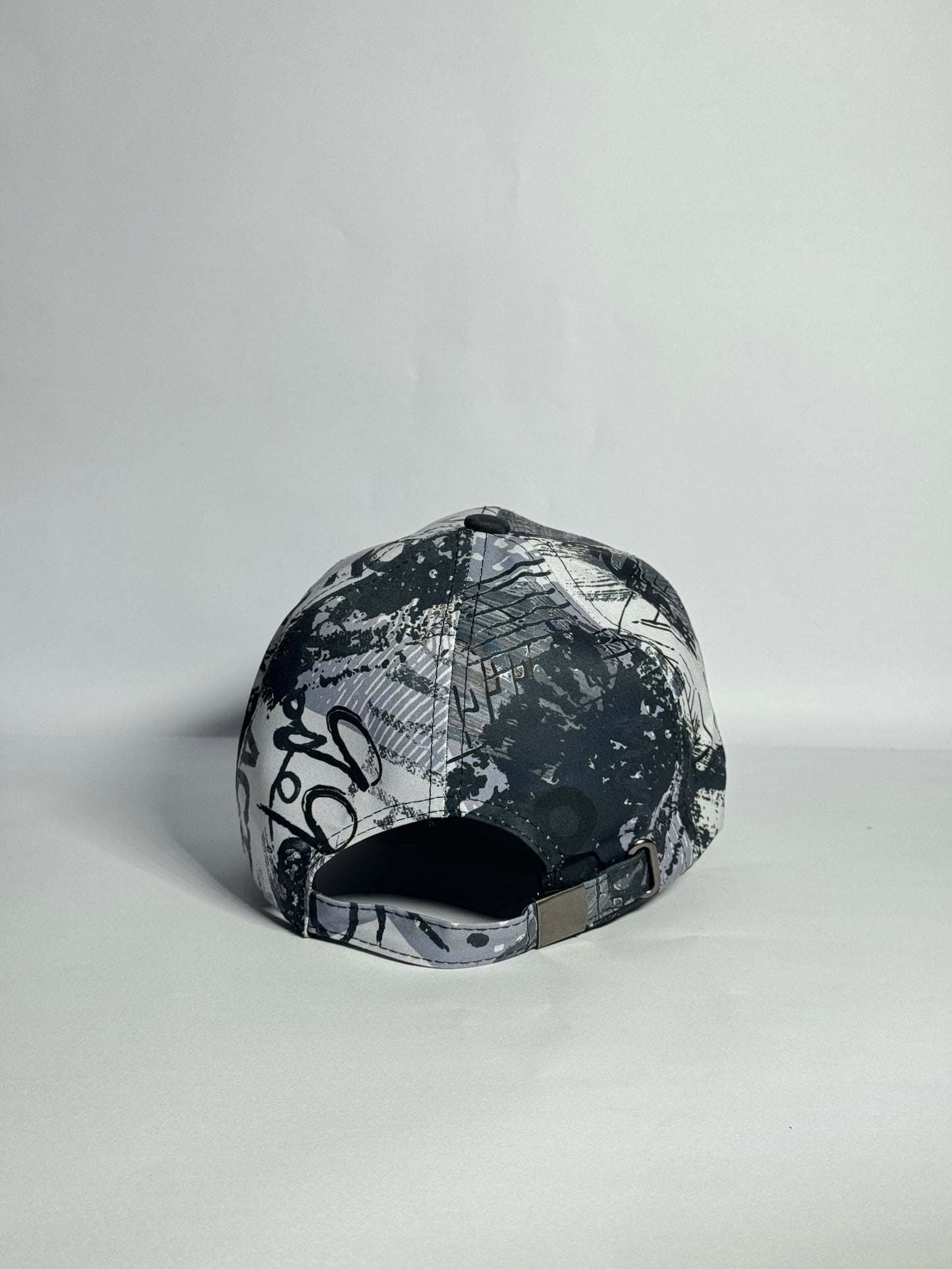 Red Abstract Graffiti Print Baseball Cap-Imported