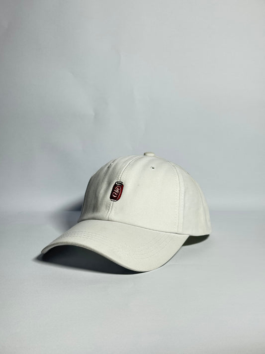 Premium White "Coke" Embroidered Cap- Imported Cap