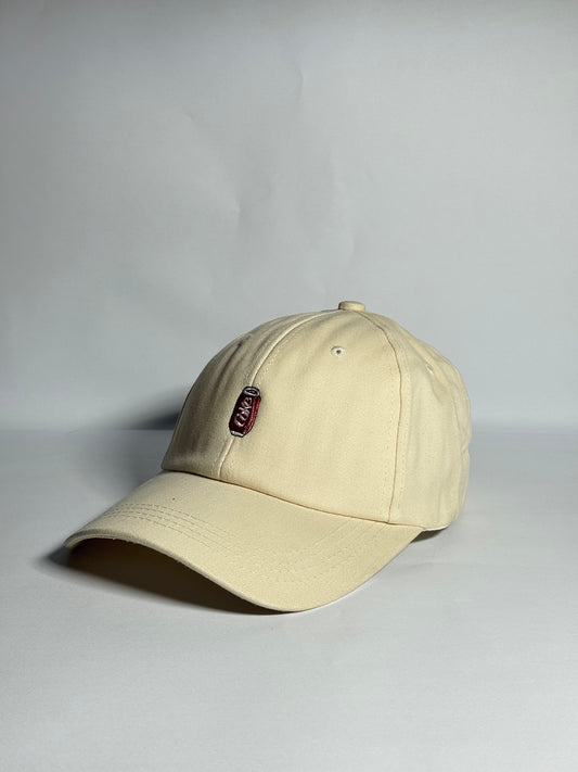Premium Beige "Coke" Embroidered Cap- Imported Cap