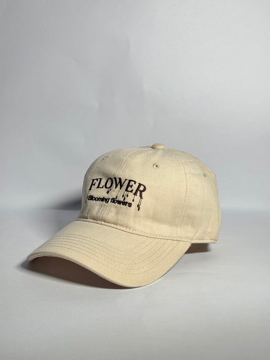 Premium Beige Dripping 'Flower' Cap - Imported