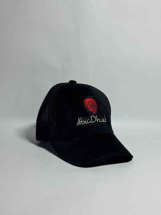 Abu Dhabi Black Velvet Trucker Cap-Imported Cap