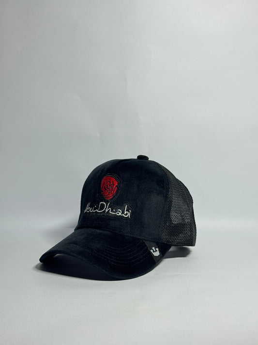 Abu Dhabi Black Velvet Trucker Cap-Imported Cap