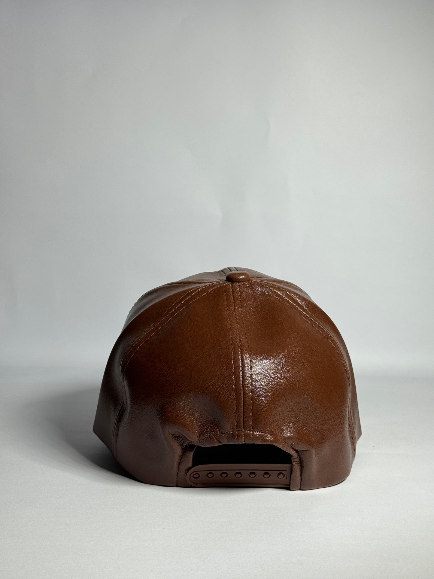 Classic Black Leather "NY" Cap