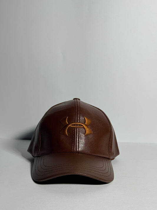 Classic Brown Leather "Under Armour" Cap