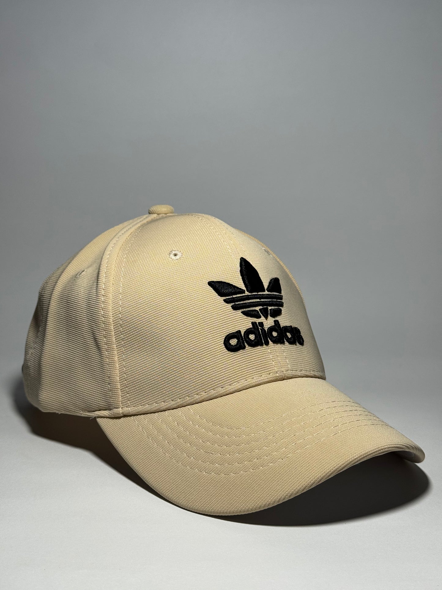 Beige Adidas Trefoil Embroidered Baseball Cap