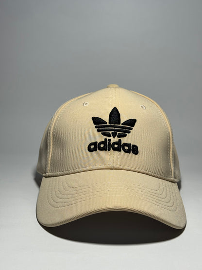 Beige Adidas Trefoil Embroidered Baseball Cap