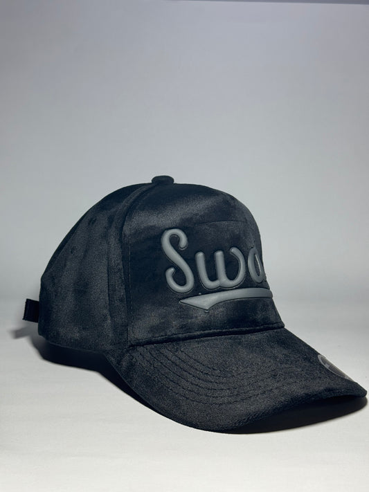 Full Velvet 'SWAG!' Baseball Cap-Brown