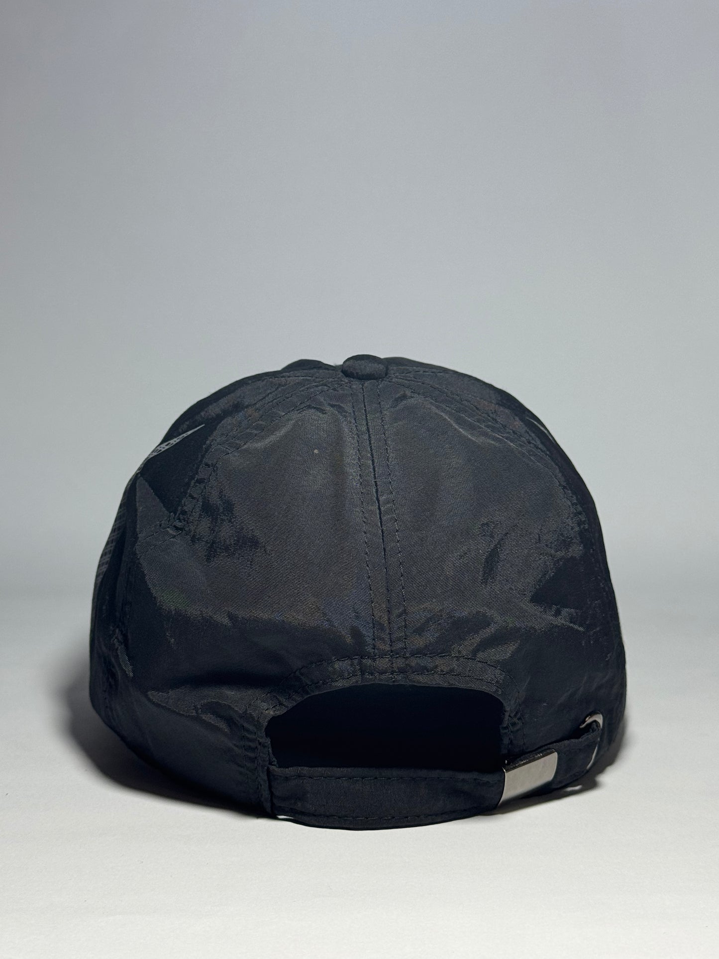 "SPORT" Reflective Performance Black Cap - Mesh Panels