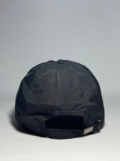 "SPORT" Reflective Performance Black Cap - Mesh Panels