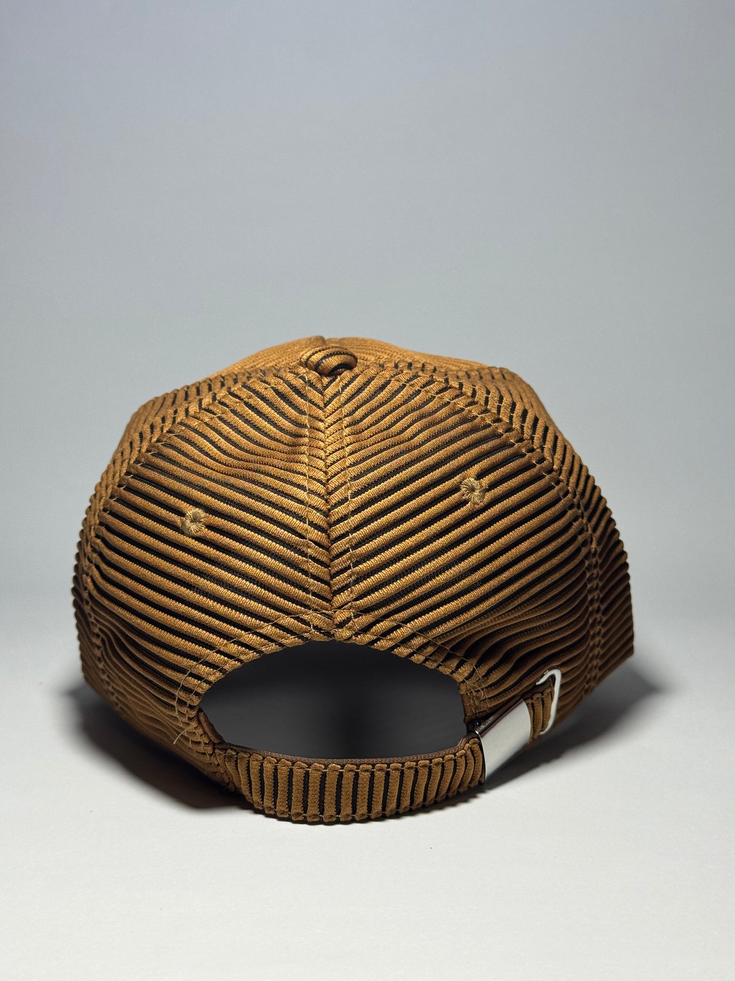 Premium Ribbed Knit Baseball Cap-Brown