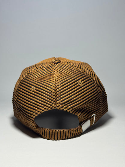 Premium Ribbed Knit Baseball Cap-Brown