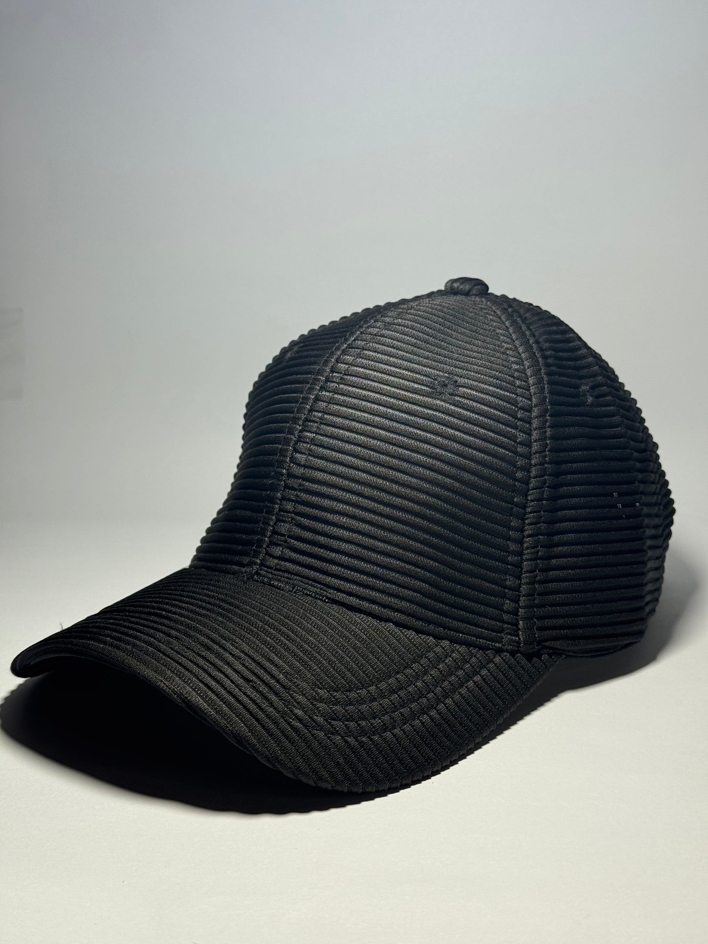 Premium Ribbed Knit Baseball Cap-Brown