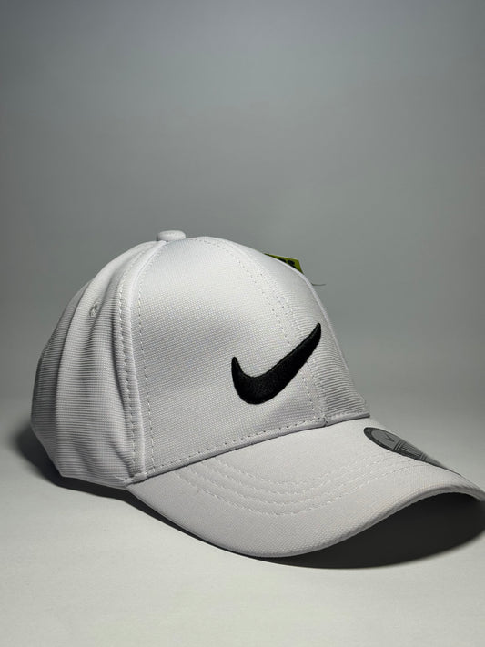 Nike Classic White Baseball Cap with Black Swoosh