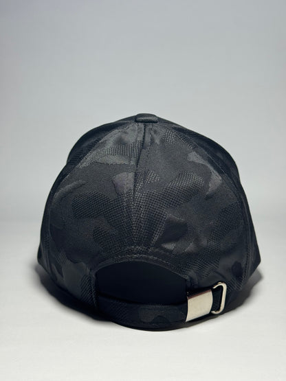 Black Camo Baseball Cap with "Sport" Embroidery