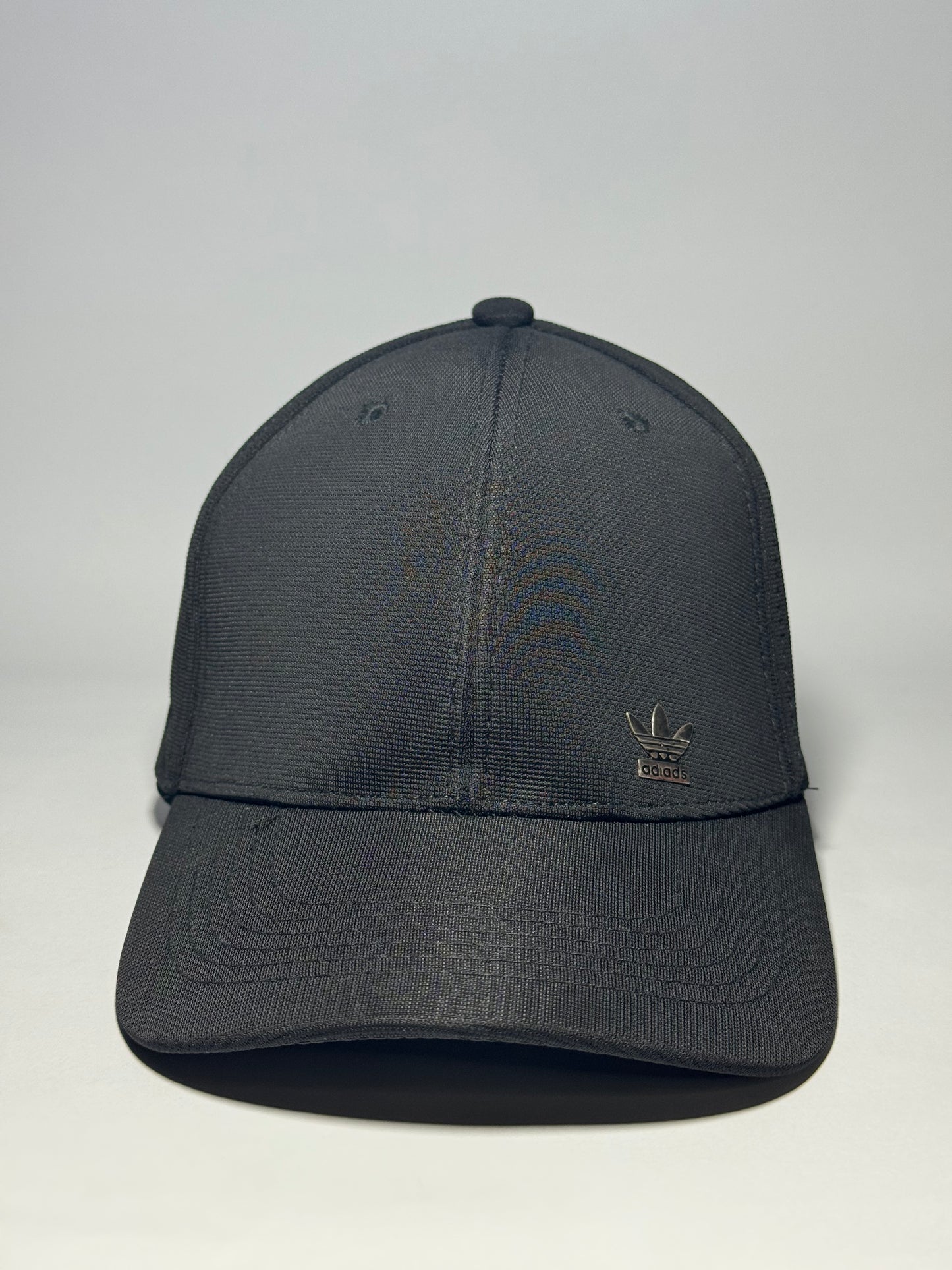 Black Adidas Trefoil Logo Baseball Cap with Metal Badge