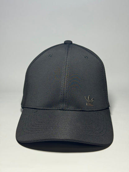 Black Adidas Trefoil Logo Baseball Cap with Metal Badge