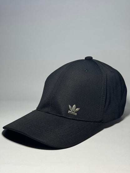 Black Adidas Trefoil Logo Baseball Cap with Metal Badge