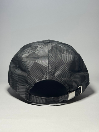 Premium Checkered Pattern Baseball Cap-Black
