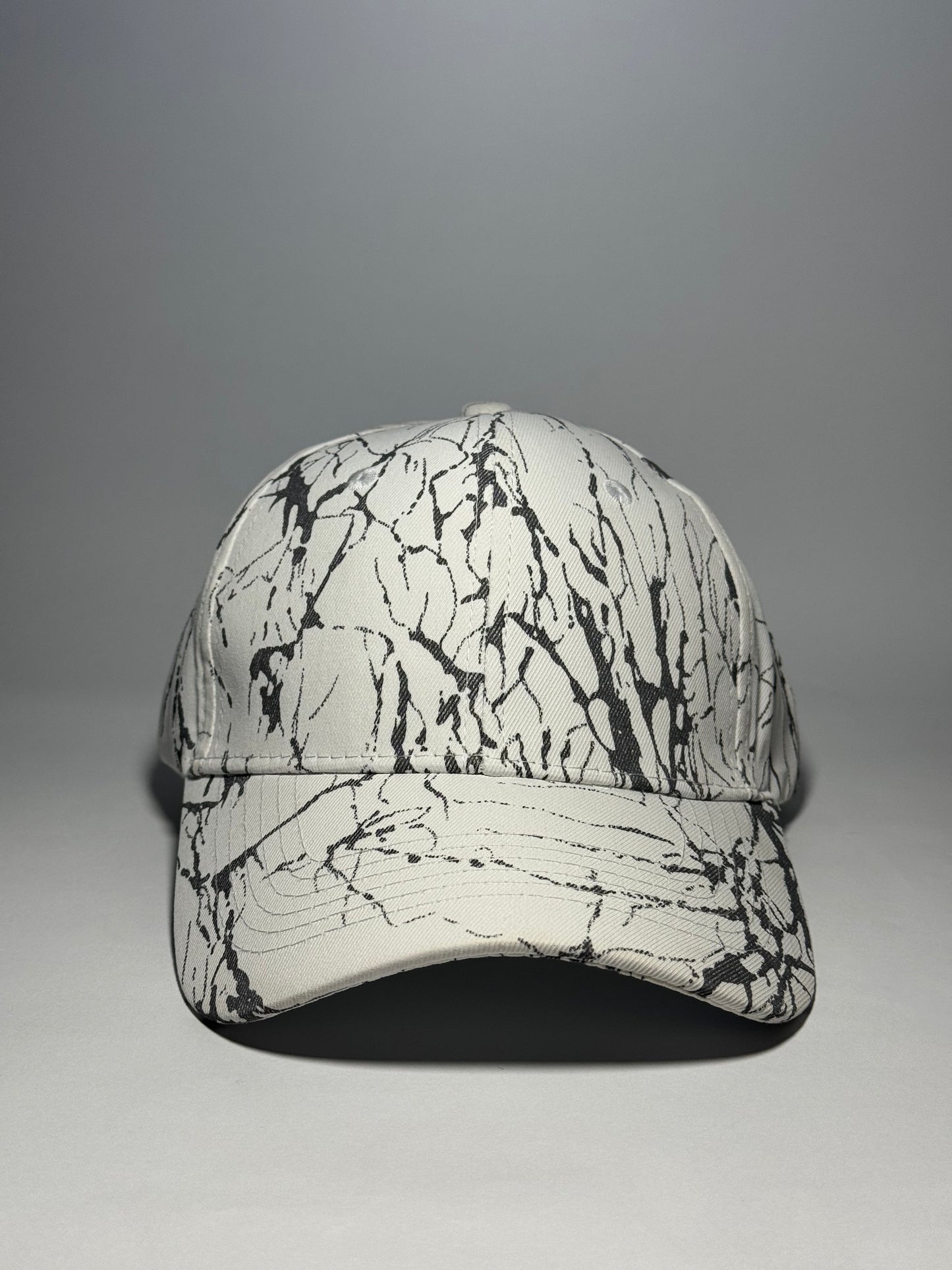 Beige Dynamic Abstract Splatter Art Baseball Cap