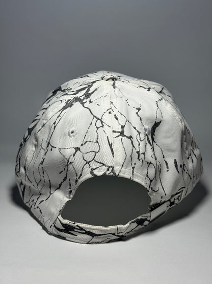 Beige Dynamic Abstract Splatter Art Baseball Cap