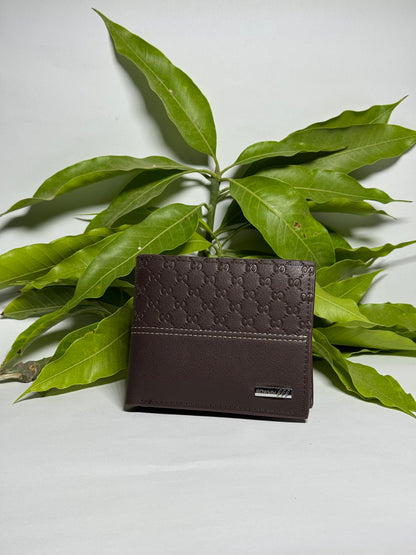 Men's Classic Brown Wallet with Embossed Design