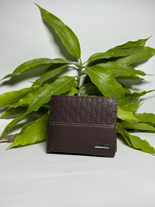 Men's Classic Black Wallet with Embossed Design