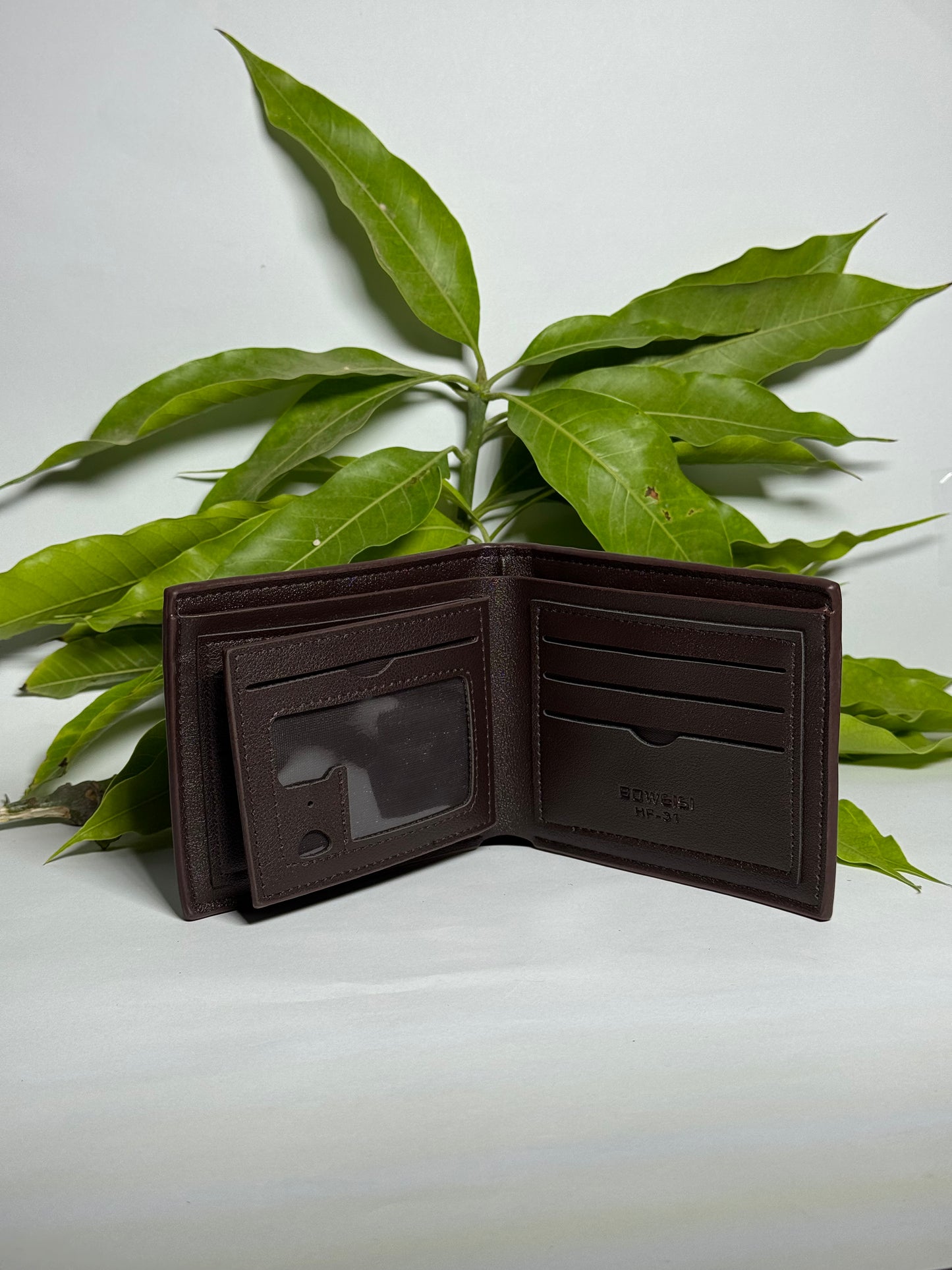 Men's Classic Brown Wallet with Embossed Design