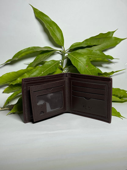 Men's Classic Brown Wallet with Embossed Design