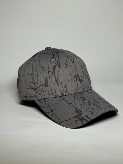 Beige Dynamic Abstract Splatter Art Baseball Cap