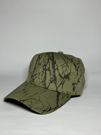 Beige Dynamic Abstract Splatter Art Baseball Cap