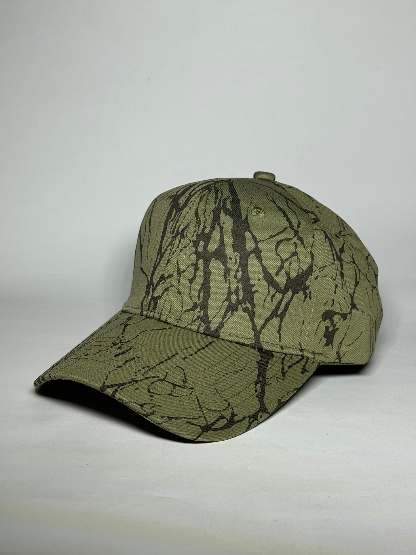 Beige Dynamic Abstract Splatter Art Baseball Cap