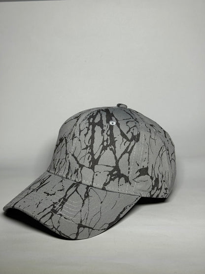 Beige Dynamic Abstract Splatter Art Baseball Cap