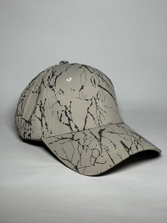 Beige Dynamic Abstract Splatter Art Baseball Cap