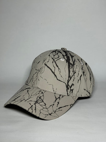 Beige Dynamic Abstract Splatter Art Baseball Cap