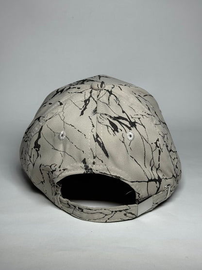 Beige Dynamic Abstract Splatter Art Baseball Cap