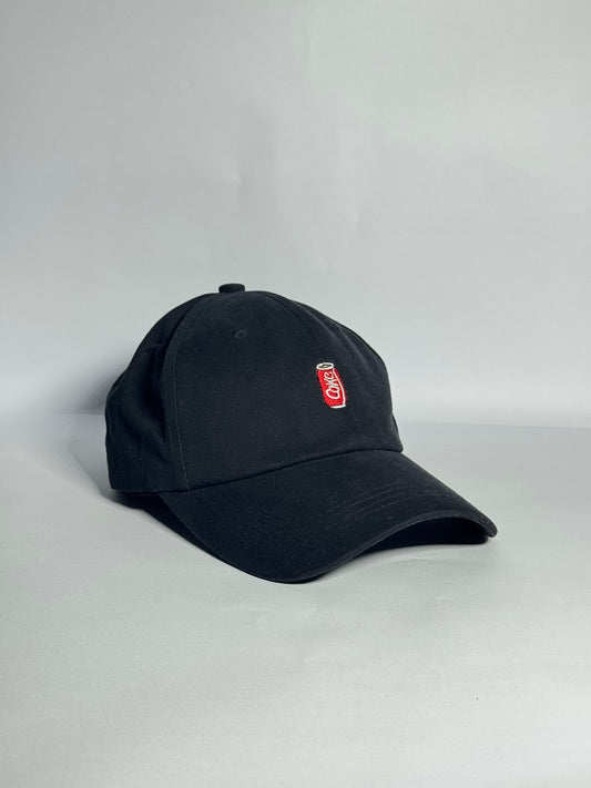 Premium Black "Coke" Embroidered Cap- Imported Cap