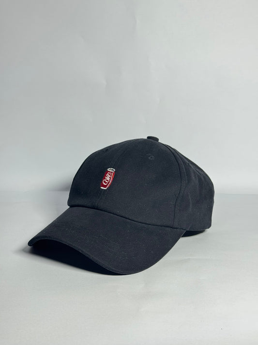 Premium Black "Coke" Embroidered Cap- Imported Cap