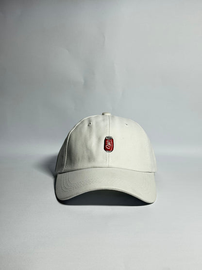 Premium White "Coke" Embroidered Cap- Imported Cap