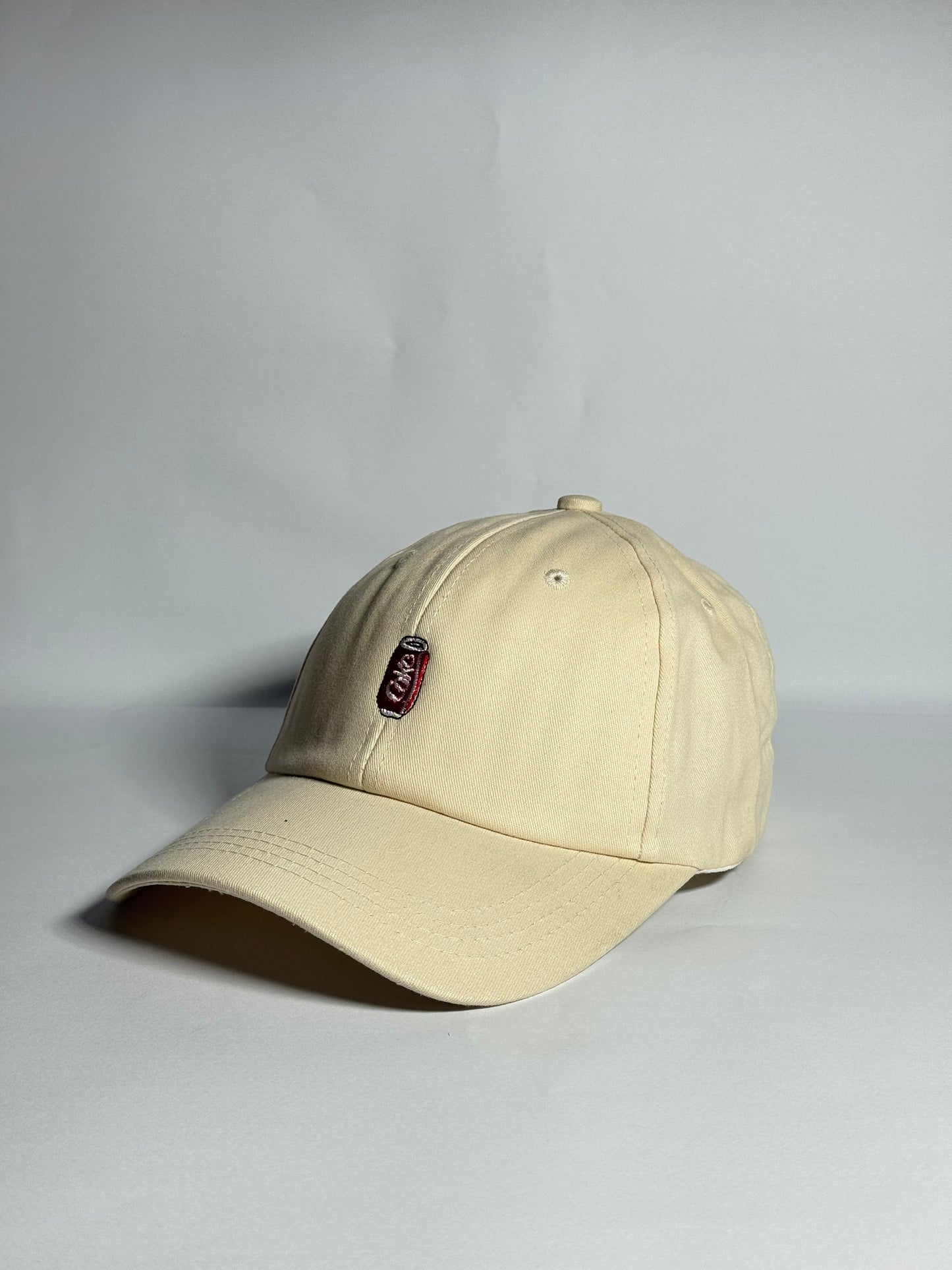 Premium Beige "Coke" Embroidered Cap- Imported Cap