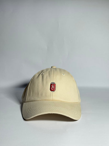 Premium Beige "Coke" Embroidered Cap- Imported Cap