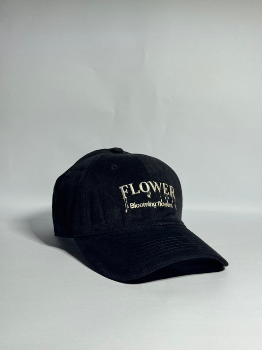 Premium Black Dripping 'Flower' Cap - Imported