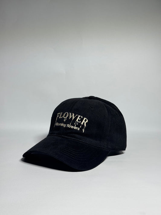 Premium Black Dripping 'Flower' Cap - Imported