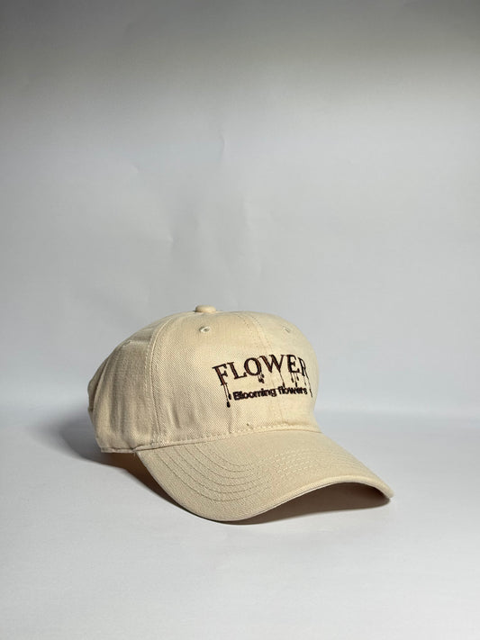Premium Beige Dripping 'Flower' Cap - Imported