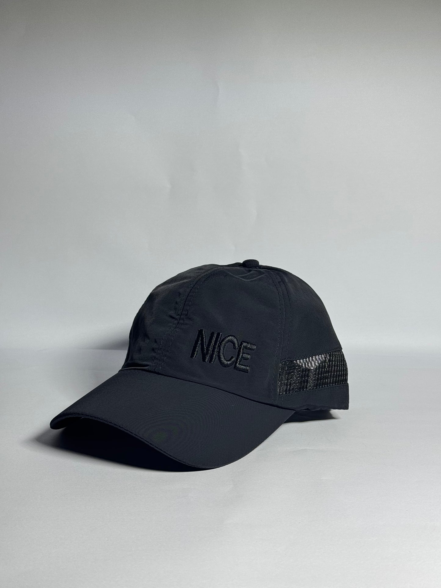 The Black "NICE" Mesh Runner Sports Cap