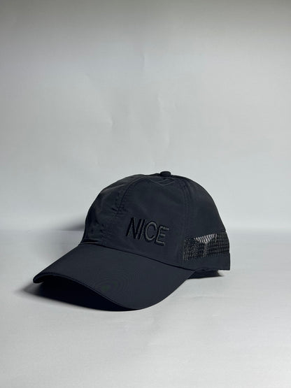 The Black "NICE" Mesh Runner Sports Cap