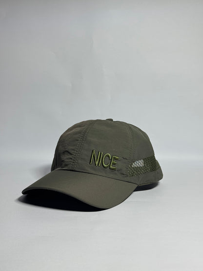 The Green "NICE" Mesh Runner Sports Cap